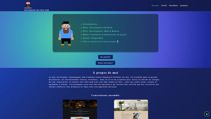 Site vitrine KrisDevo